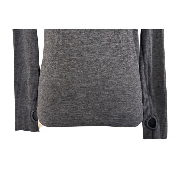 LULULEMON Yoga Run Long Sleeve Swiftly Tech Shirt Heathered Gray Thumb Holes - Picture 5 of 13